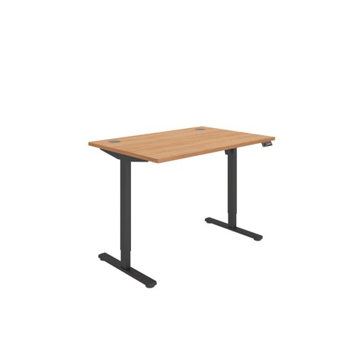 Astin Economy Sit/Stand Height Adj Desk 1200x800 Nor Bch/Blk KF800001 product image 1