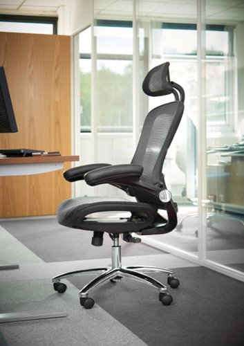 Curva high back mesh chair - black product image 1