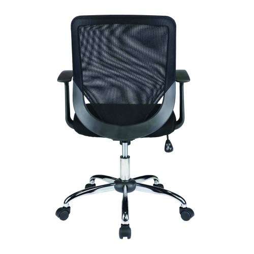 Bantry Mesh Back Task Operator Armchair with Chrome Base Black product image 1